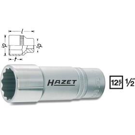 Hazet HAZET 900TZ-20.8-13/16 vonkajší šesťhran zásuvka 20.8 mm 13/16 1/2 (12.5 mm); 900TZ-20.8-13/16