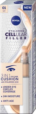 Nivea Tónovací očný krém hubičke 3v1 Hyaluron Cellular Filler in Eye Care Concealer) ml