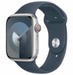 Apple Watch 9 GPS + Cellular 45mm Silver Alu Sport M/L Modrý (MRMH3QP/A)