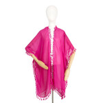 Art of Polo Poncho sz23181-5 Fuchsia UNI