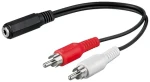Goobay 50092 čierna / Audio adaptér / Jack 3,5 mm - 2x RCA / 20 cm (50092)