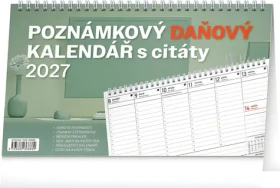 NOTIQUE Poznámkový daňový s citátmi 2027 / Stolný kalendár / 25 × 14,5 cm