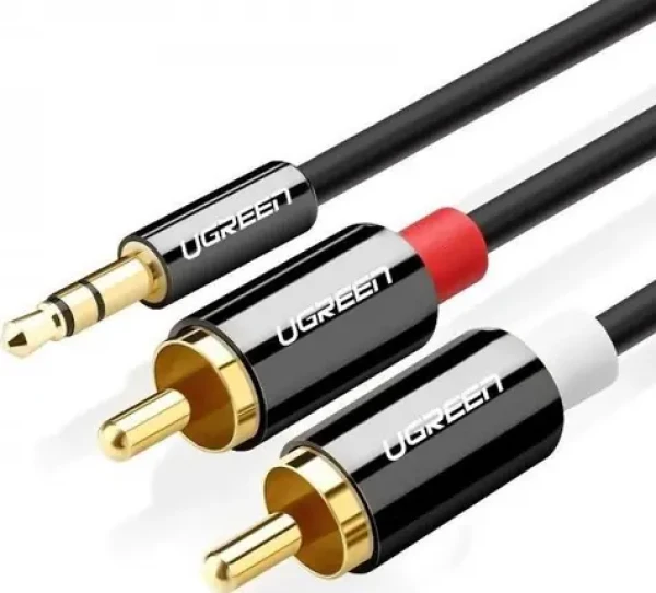 Ugreen Kábel 3.5mm Jack(M) na 2RCA (Cinch M) 1.5m čierna (10583)