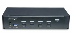StarTech 4-portový DisplayPort KVM prepínač / KVM prepínač / 4K 60Hz / audio / USB / TAA Compliant (P4AD122-KVM-SWITCH)
