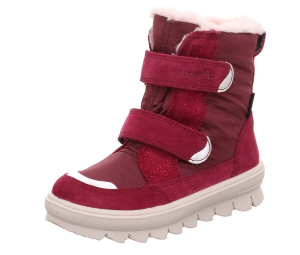 Dievčenské zimné topánky FLAVIA Red/Silver Gore-Tex, Superfit , 1-000216-5000, červená - 28