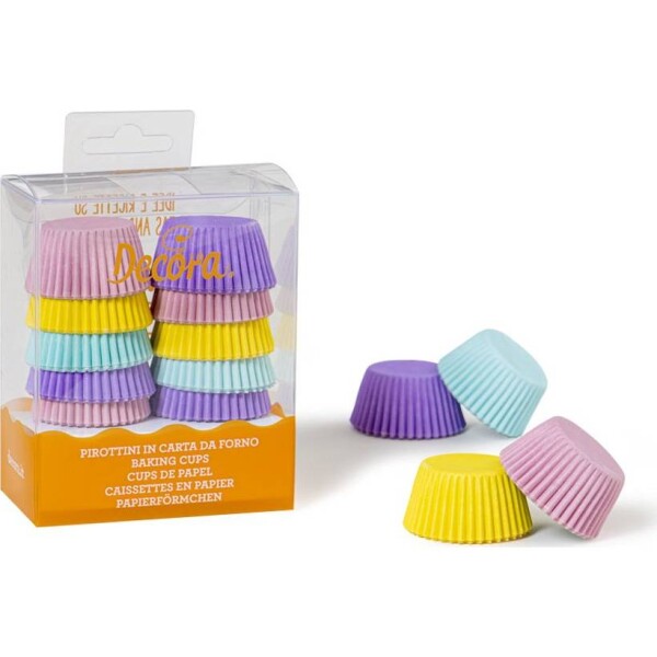 Mini pastelové košíčky na muffiny 200 ks, 3,2x2,2 cm - Decora - Decora