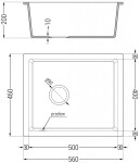 MEXEN/S MEXEN/S - Pedro granitový drez 1-miska 560 x 460 mm, čierna kropenatý, sifón čierna 6508561000-76-B