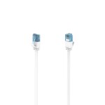 Hama 00200686 RJ45 sieťové káble, prepojovacie káble CAT 6A U/UTP 10 m biela plochý 1 ks; 00200686
