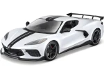 Maisto Chevrolet Corvette Stingray Coupe (High Wing) 2020 biela