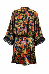 Dámske kimono FLOWER 20002 černá S/M