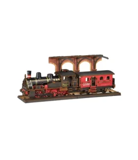 Robotime 3D drevená skladačka Vintage parná lokomotíva