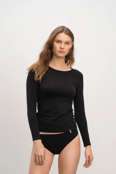 Dámske tričko s dlhým rukávom 21921 Black - Vamp XL černá