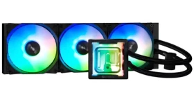Bitfenix 360 mm čierna / AIO vodný chladič CPU / 3x 120 mm / ARGB / tenký 32 mm / AMD + Intel (BFW-AIO-360-BB27A-RP)