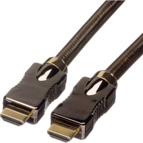 Roline HDMI prepojovací kábel Zástrčka HDMI-A, Zástrčka HDMI-A 1.00 m čierna 11.04.5680 4K UHD, dvojžilový tienený HDMI kábel; 11.04.5680