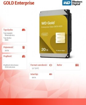 WD western digital disk HDD GOLD Enterprise 20TB 3,5 SATA WD203KRYZ