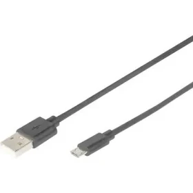 Digitus USB 2.0 kábel A - Micro USB B čierna / Kábel / 1,8 m / 480 Mbit/s (AK-300127-018-S)