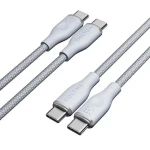 VOLTME Powerlink Rugg Series CTC Kábel USB-C(M) 3A/60W 1m šedá / 2x USB-C(M) (C2052)