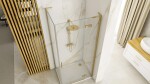 REA/S - Sprchová kabína Hugo 100x90 Gold Brush Dvere: 100 Stena: 90 KPL-K8416