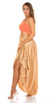 Sexy Satin-Look Maxi Skirt Einheitsgroesse