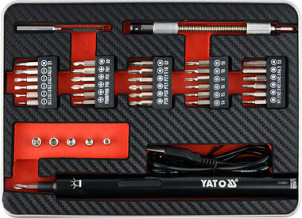 YATO YT-27930 / Presný aku skrutkovač 3.6V SET 39ks / 450 mAh / LED (YT-27930)