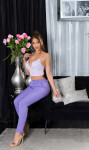 Sexy Koucla Musthave Crop Top with ruffled band lilac Einheitsgroesse