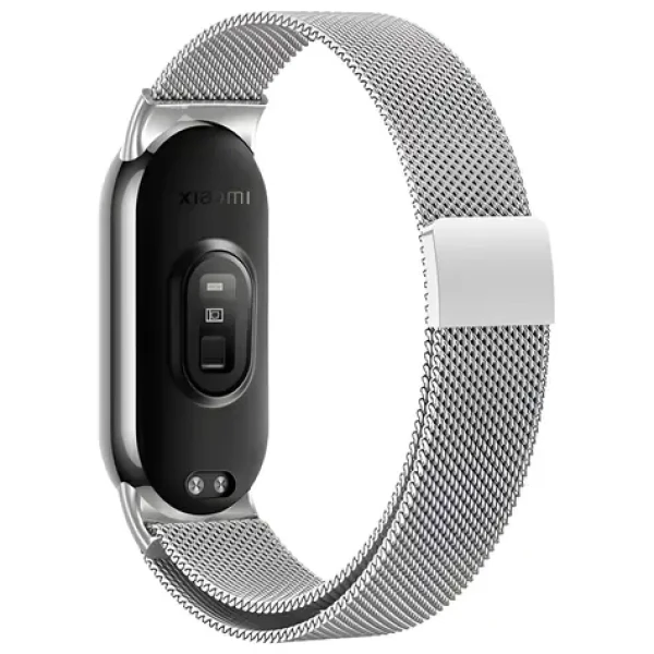 Beline Magnetic strieborná / Remienok / XIAOMI Mi Band 10/9/8 / magnetický / kovový