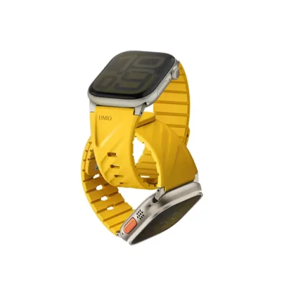 UNIQ Fluo magnetický remienok pre Apple Watch 49/46/45/44/42/41/40 mm, Golden yellow (8886463693582)