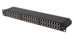 Lanberg Patch panel 48 portov 1U 19" CAT.5E FTP čierny / Patch panel / 19" / 48 portov / CAT.5E FTP tienený (PPS5-1048-B)