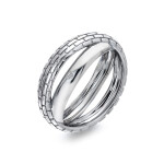 Hot Diamonds Originálny strieborný prsteň s diamantom Woven DR235 60 mm