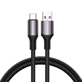 Rocoren Rýchlonabíjací kábel USB-A (M) - USB-C (M) Retro Series 3A 1m šedá (RCPBAT-RT0G)