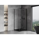 MEXEN/S - Mist-F sprchovací kút skladacie dvere pravá 120 x 120, transparent, čierna 8A6T-120-120-70-00-P