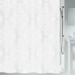 SPIRELLA Sprchový záves RIVOLI biela / 180 x 200 cm / vzorovaný / polyester