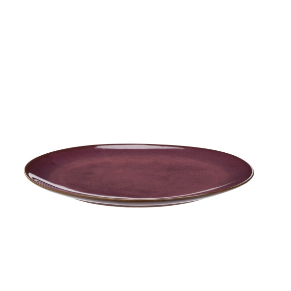 MADAM STOLTZ Servírovací talíř Plum Reactive Glaze Ø 27 cm
