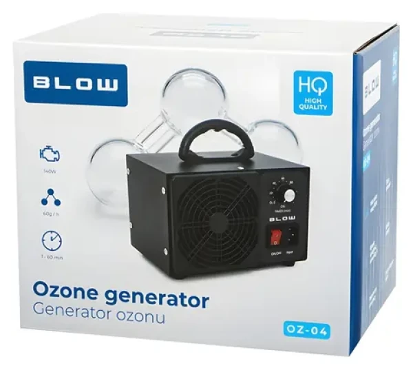 Blow OZ-04 čierna / Generátor ozónu / 60 000 mg/h / 140 W / časovač (67-303#)