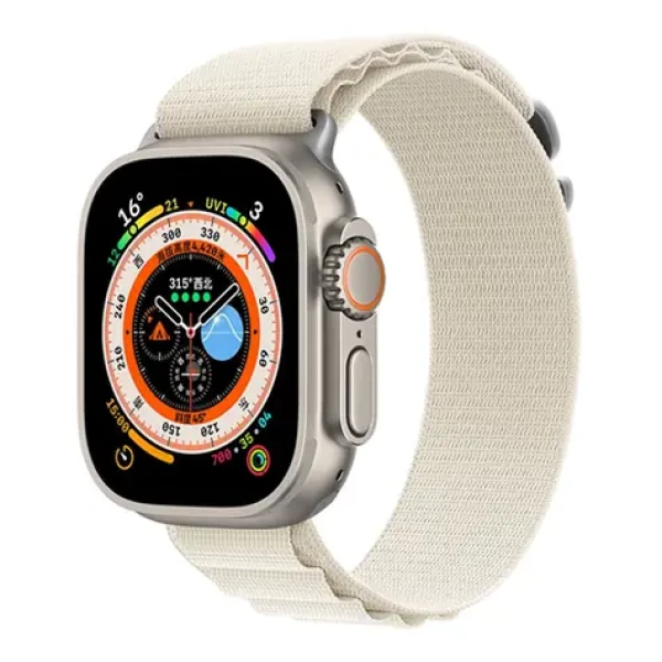 Devia Deluxe Sport5 44/45/49mm biela / Remienok pre Apple Watch / Nylonový / Nastaviteľný (6938595381843)