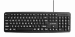Gembird KB-US-103 čierna / drôtová klávesnica / zväčšené popisky klávesov / USB-A / US layout (KB-US-103)