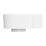 OMNIRES - OVO M+ umývadlo na dosku/závesné - pravé, 33 x 34 cm, biele mat; OVO335UWPBM