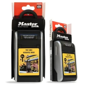 Master Lock 5480EURD / Přenosná bezpečnostní schránka / Ocel / černo-šedá / 87 x 61 x 43 mm (5480EURD)