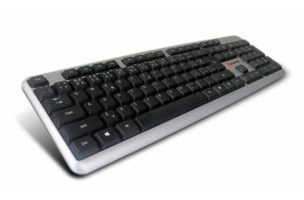 C-TECH KB-102 slim klávesnica / CZ/SK / USB / strieborná (KB-102-U-SL)