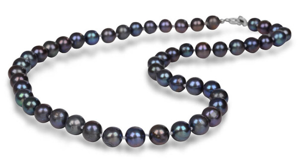 JwL Luxury Pearls Náhrdelník s pravými kovovo modrými perlami JL0265