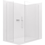 CERANO - Sprchová zástena Walk-in Crystal TL/P - 8 mm - bezvzperový systém - chróm, transparentné sklo - 120x50x200 CER-8050BD4639