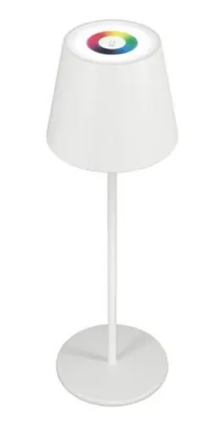 RealPower TableLight 360 biela / Stolná LED lampa / RGB / Akumulátor 1800 mAh / USB nabíjanie / Stmievateľná / 200 lm (458432)