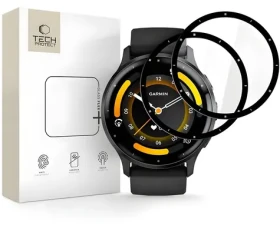 Tech-Protect Glass Flex+ pre Garmin Venu 3 čierna / Ochranné sklo / Hybridné / 2 ks