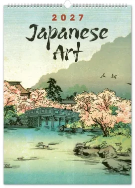 NOTIQUE Kalendár Vintage plagáty - japonské umenie 2027 / Nástenný kalendár / 33 x 46 cm