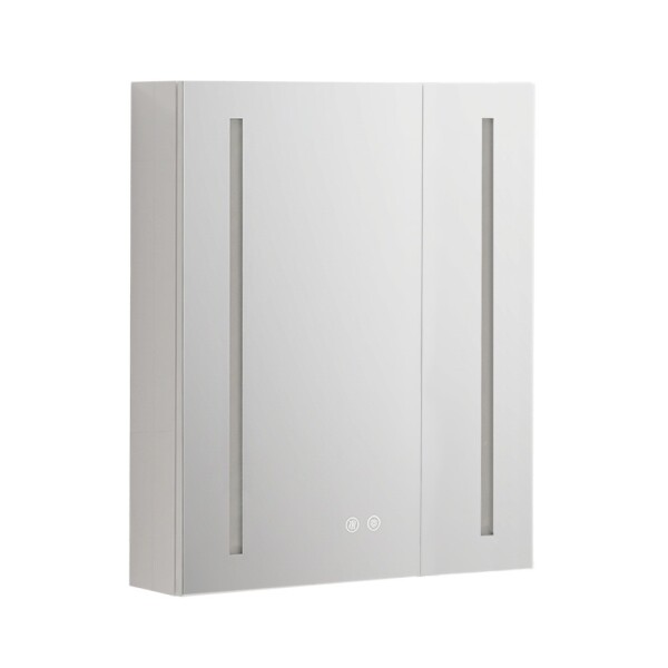 Mereo Kúpeľňová galérka 60 cm, zrkadlová skrinka, strieborná CN190