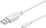 MicroConnect kábel USB2.0 A (M) - microUSB B (M) 5m biela / 480Mbit/s (USBABMICRO5W)
