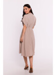 Roztiahnuté šaty B278 béžová - BeWear L