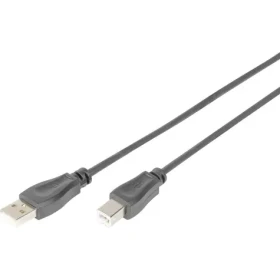 Digitus / USB kábel USB-A - USB-B / USB 2.0 / 0,5 m / čierny (AK-300105-005-S)