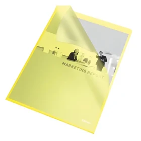 Esselte L Standard žltá / Dosky na dokumenty / A4 / PP fólia 115 mic / vrecko 25 ks (60836)