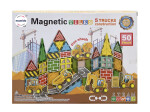 Mamido Mamido Magnetická stavebnica dopravné mesto 50 dielov, 5x stavebné vozidlá MT1446